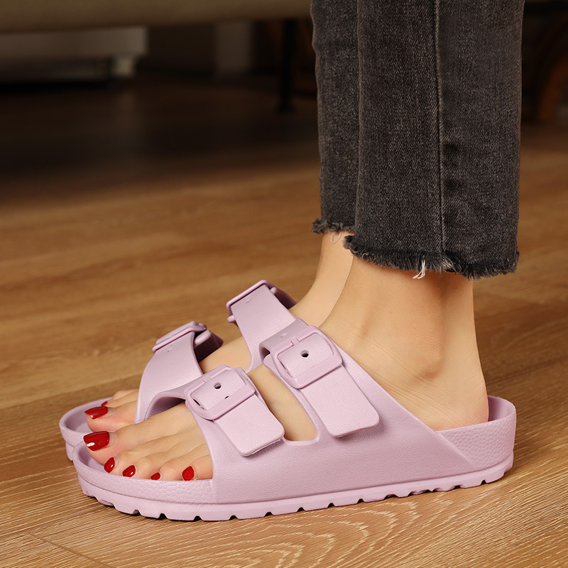 women's buckle sandals