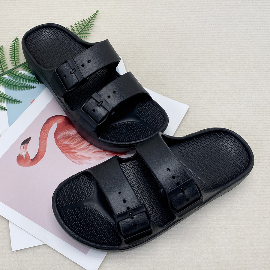 Double Buckle Platform Sandals