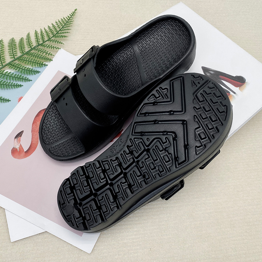 Double Buckle Platform Sandals