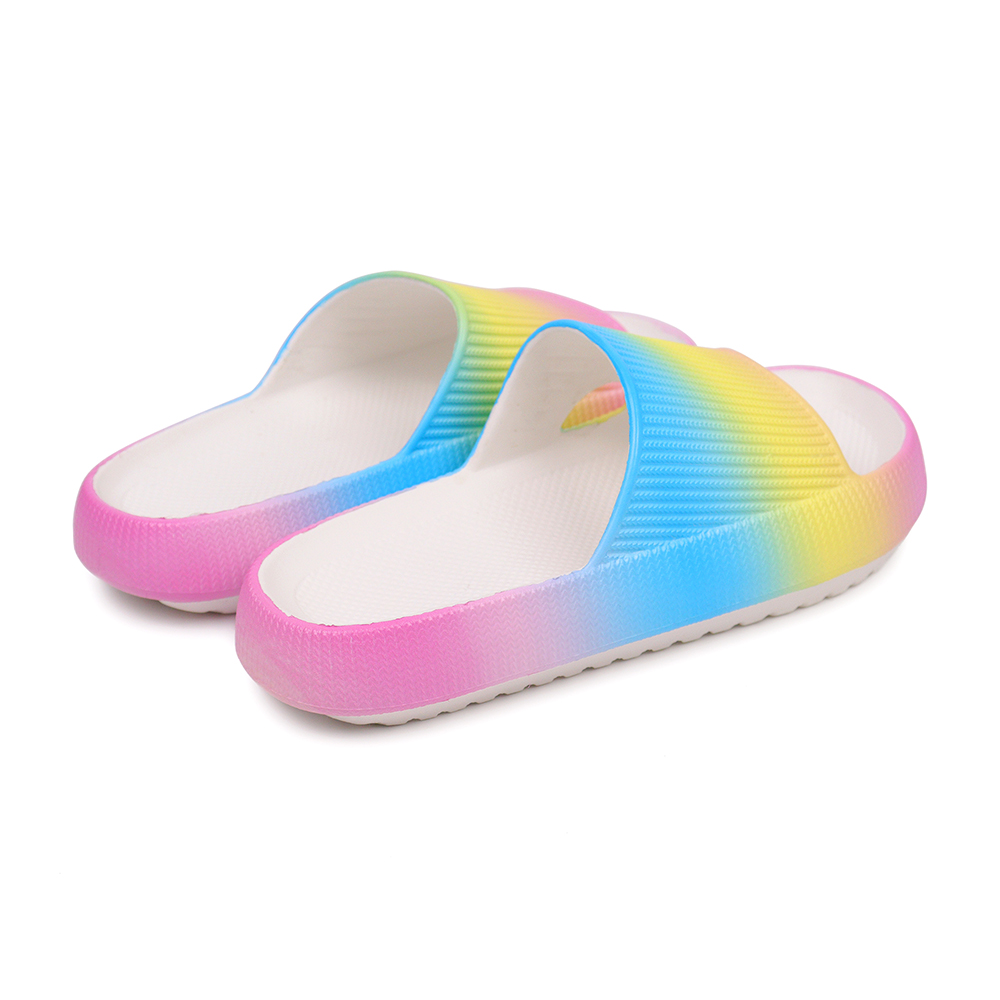 Unisex Rainbow Slippers Customizable Logo