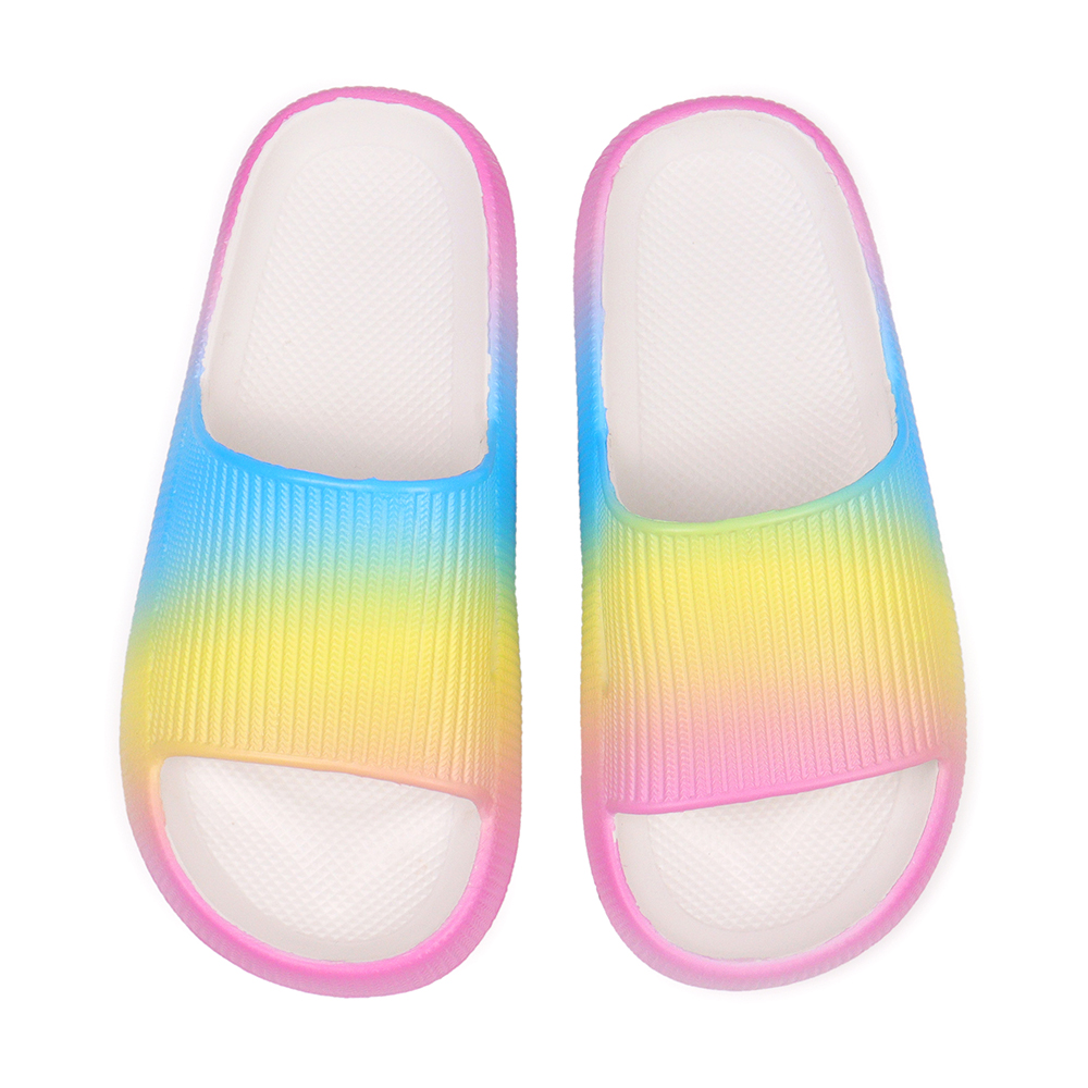Unisex Rainbow Slippers Customizable Logo