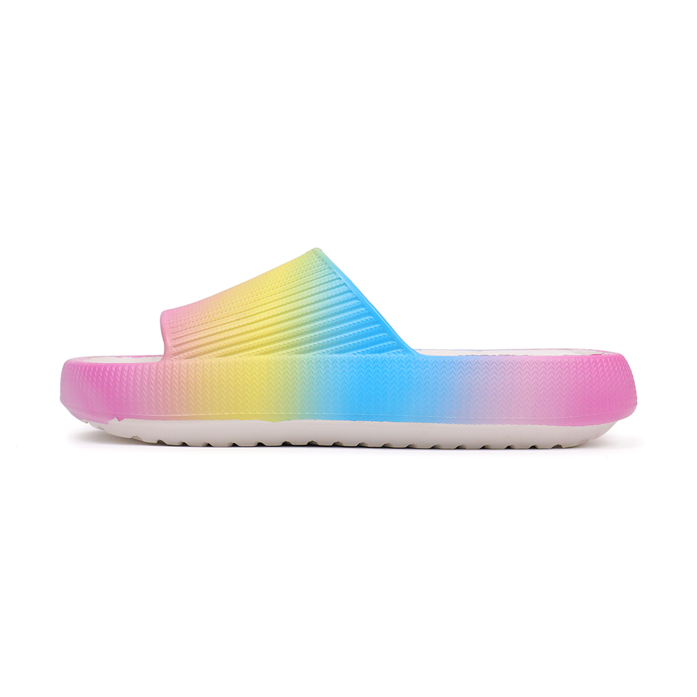 Unisex Rainbow Slippers Customizable Logo