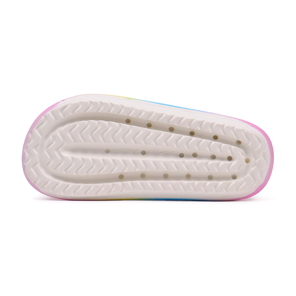 Unisex Rainbow Slippers Customizable Logo