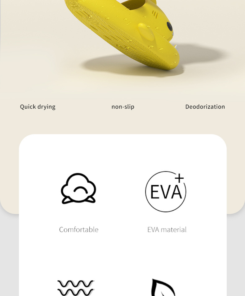 custom colorful EVA bathroom shark slippers