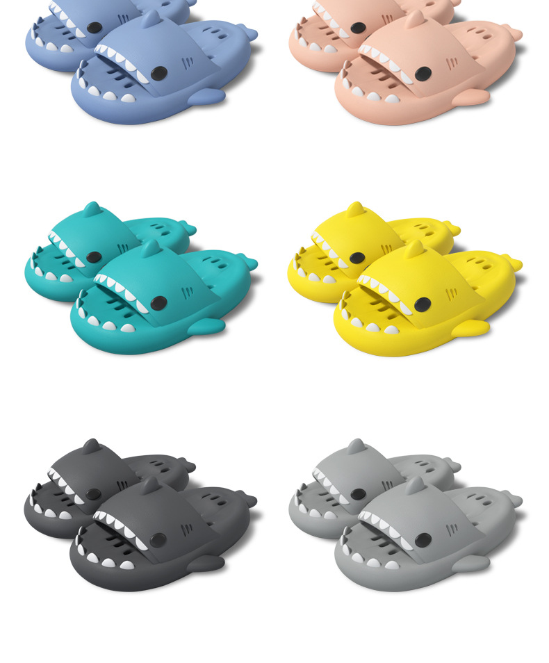 custom colorful EVA bathroom shark slippers